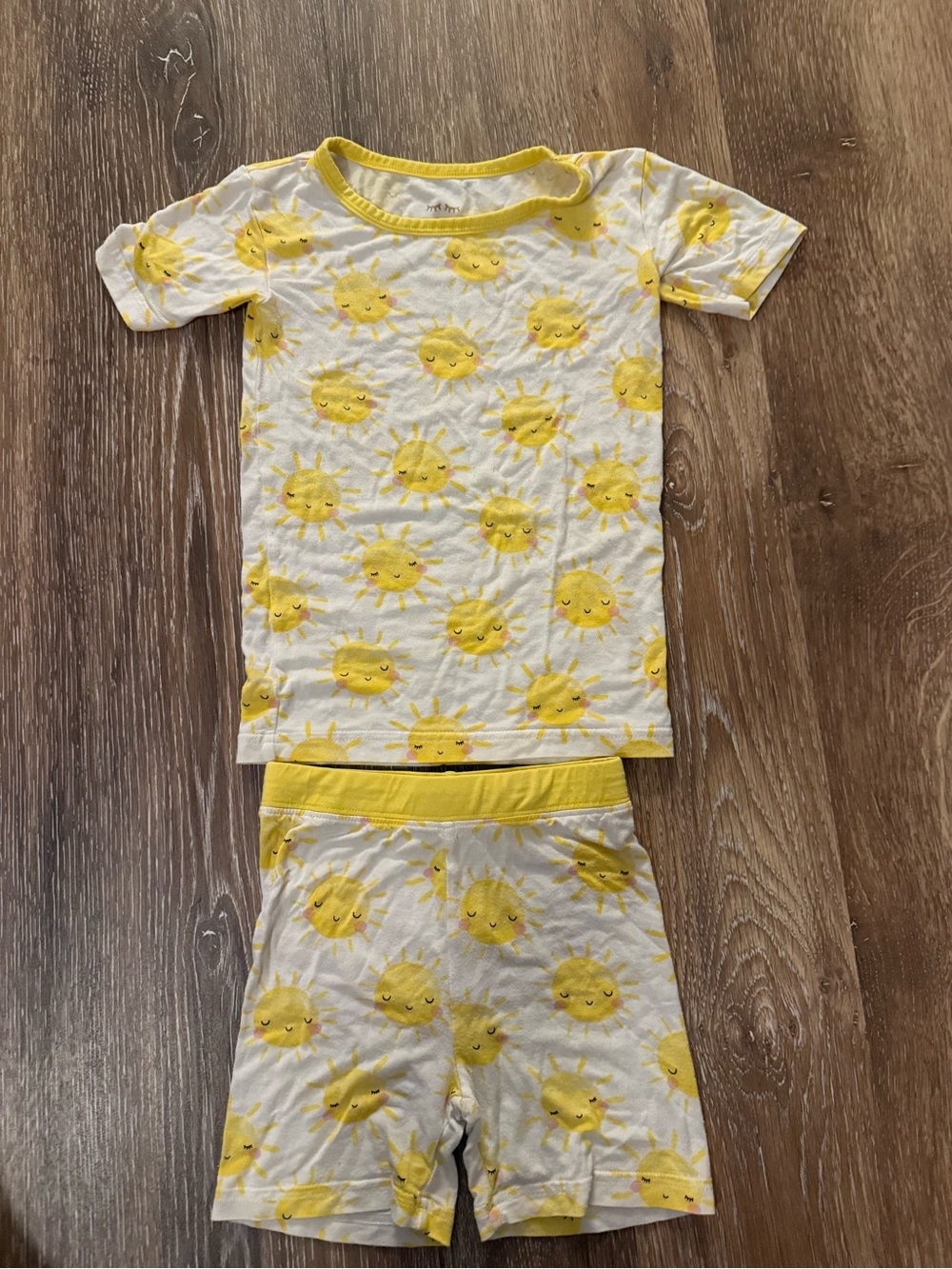 Little Sleepies Yellow Sun Short Sleeve Pajama Set